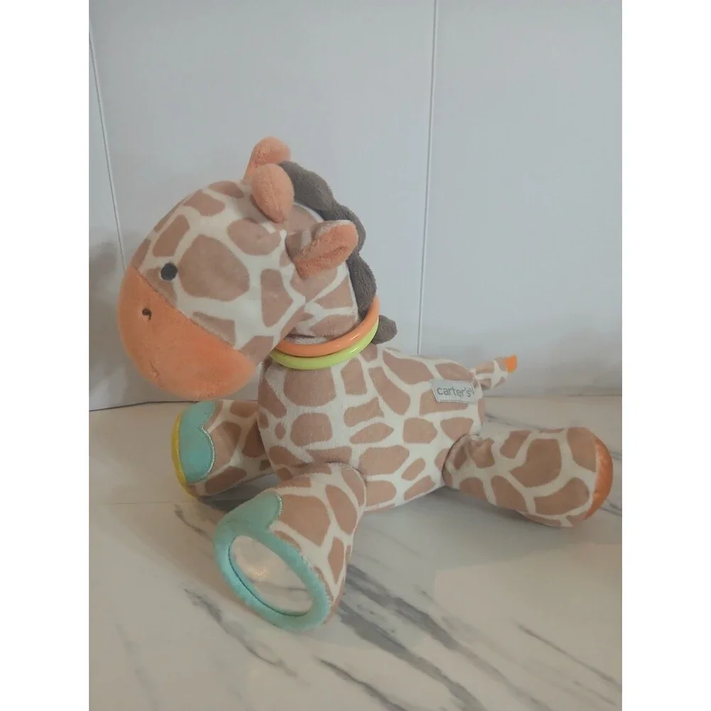 Carters GIRAFFE CRINKLE RATTLE ACTIVITY LOVEY Stuffed Plush SOFT BABY TOY 2015 ✨